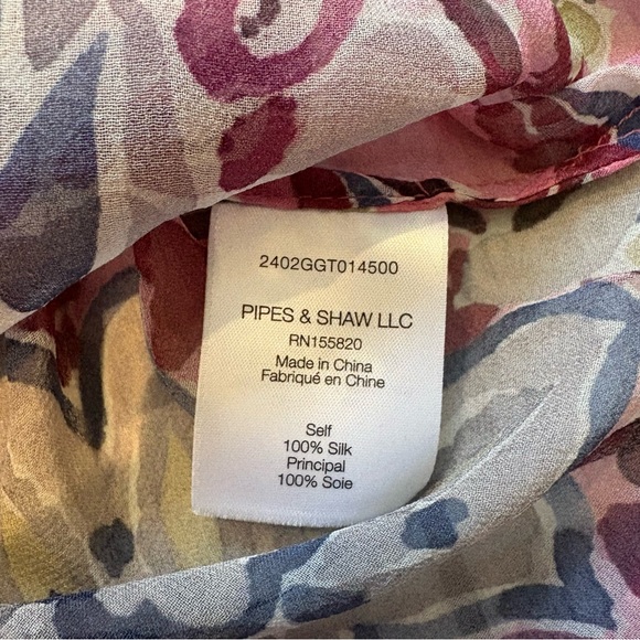 Veronica Beard Ashlynn Silk Top in Rose Multi, Sz 2 - Picture 16 of 16
